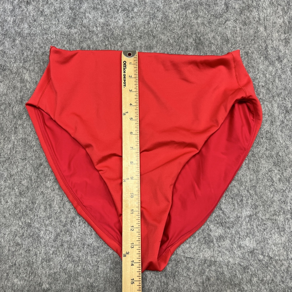 Left On Friday Swim Bottoms Womens 2XL Red Hi Hi High Waisted Bikini Swimwear - Picture 8 of 13
